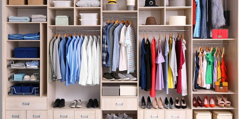 Wardrobe filled with storage