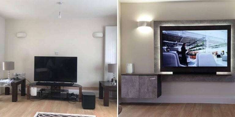 before and after tv unit