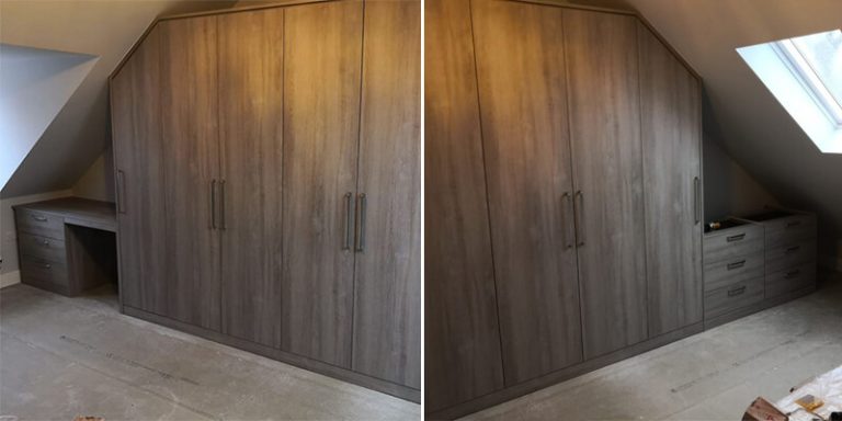 finished clubhouse oak wardrobe