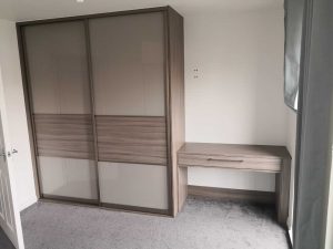 sliding wardrobe with vanity