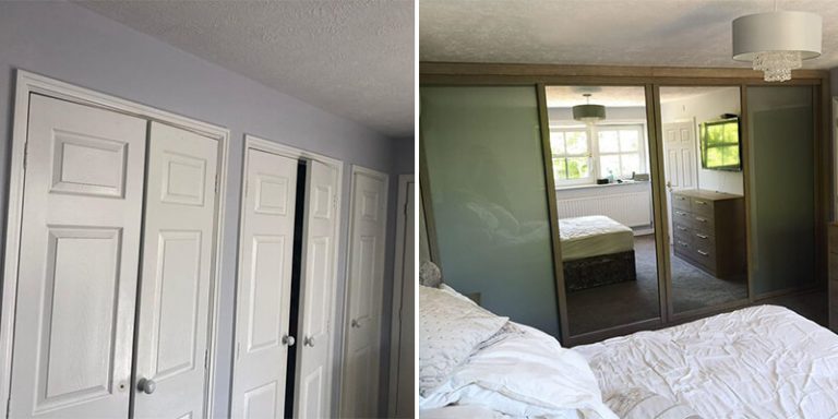 Wardrobes before and after