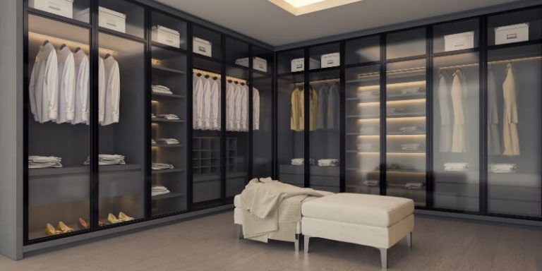 Glass and Black Dressing Room