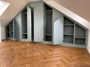 Interior Of Green Wardrobe