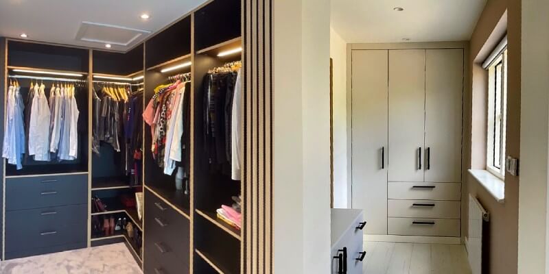side by side of 2 different wardrobes