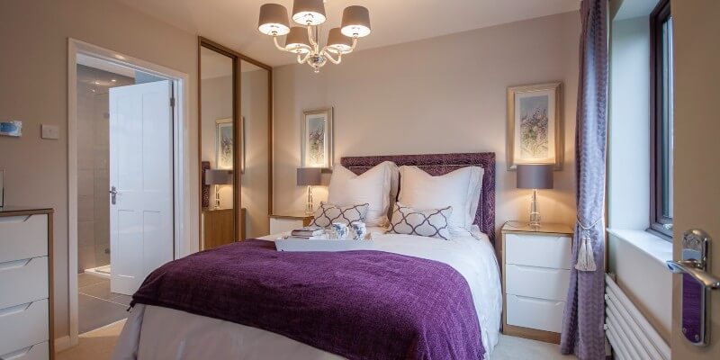 smaller purple bedroom