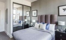 luxury wardrobe and bed