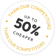 Up To 50% Cheaper Than Our Competitors