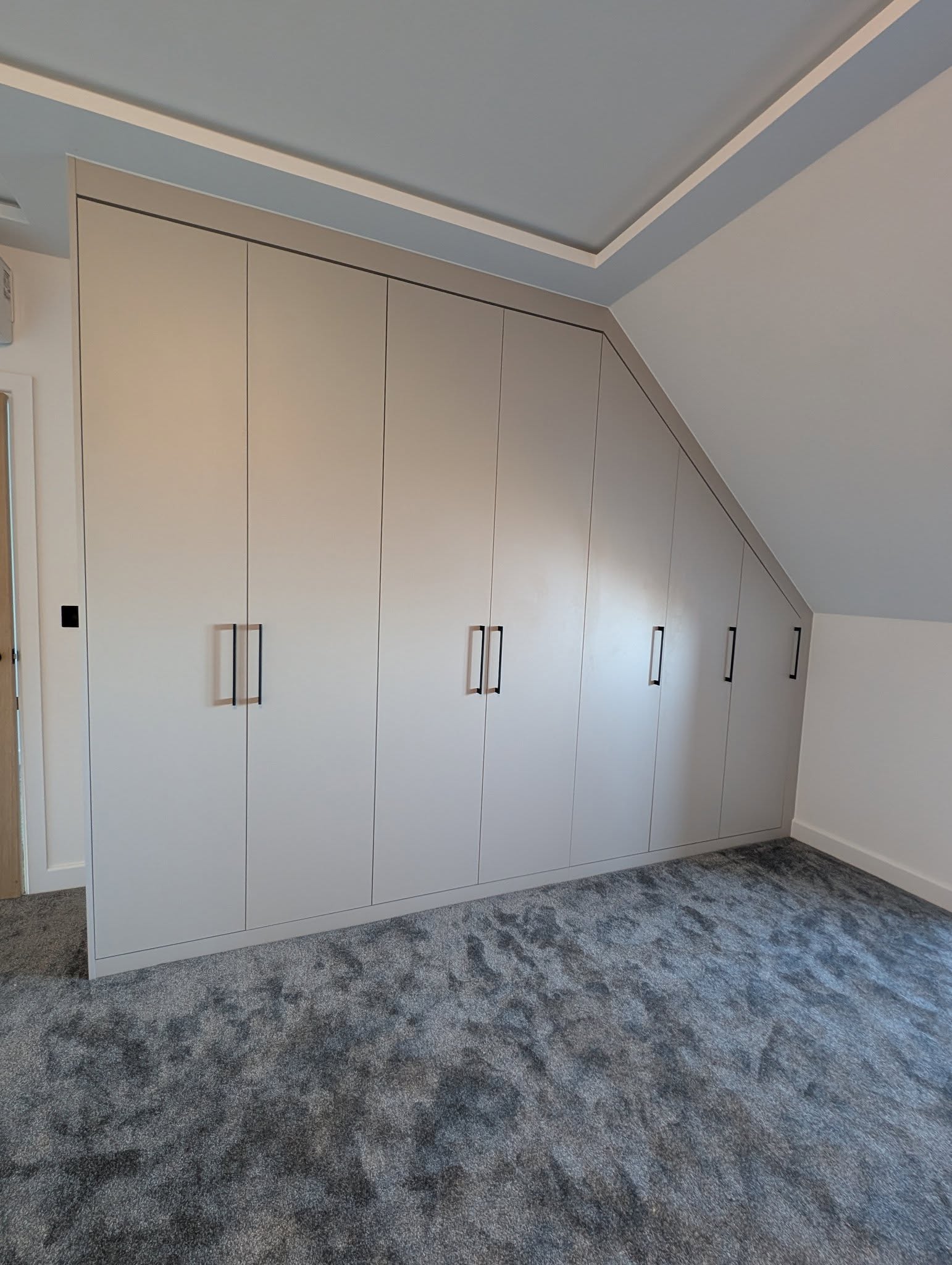 Finished Bespoke Sloped Ceiling Wardrobe