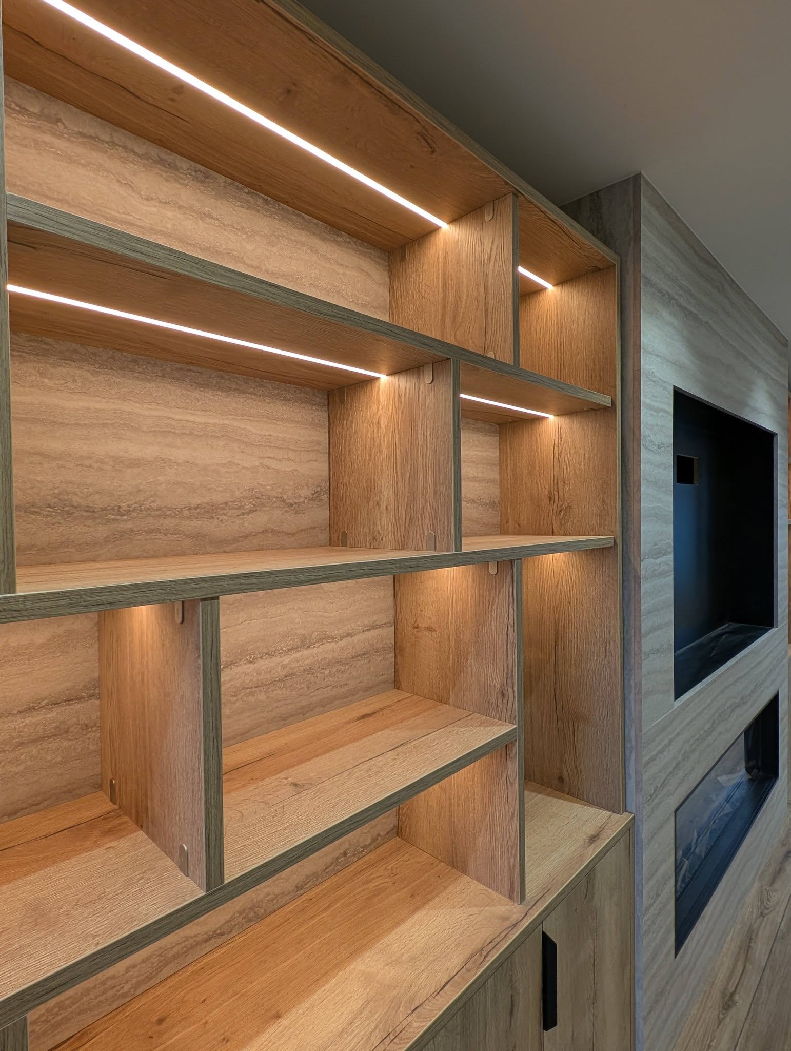 left side media wall