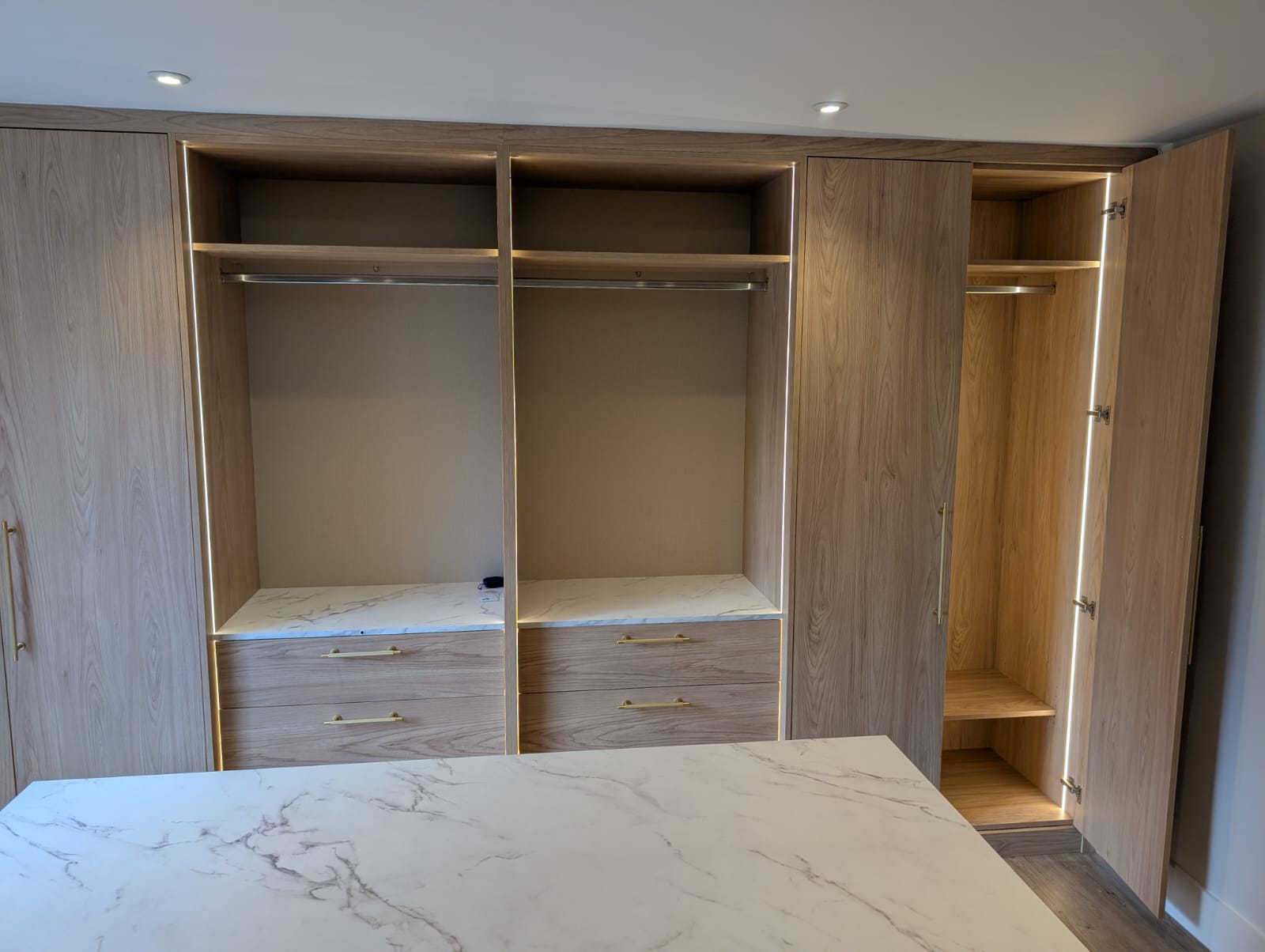 lit fitted wardrobes