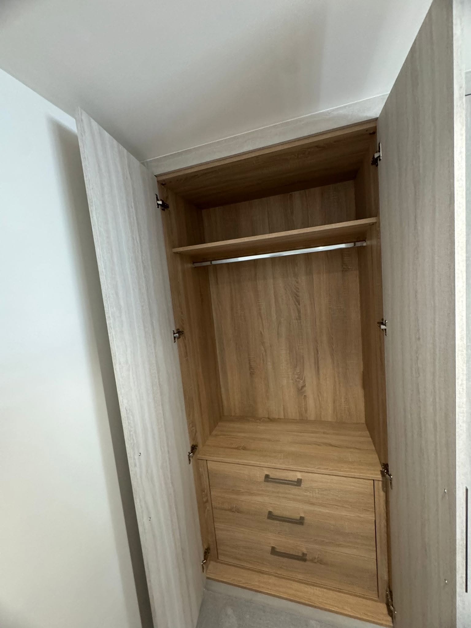 inside fitted wardrobe